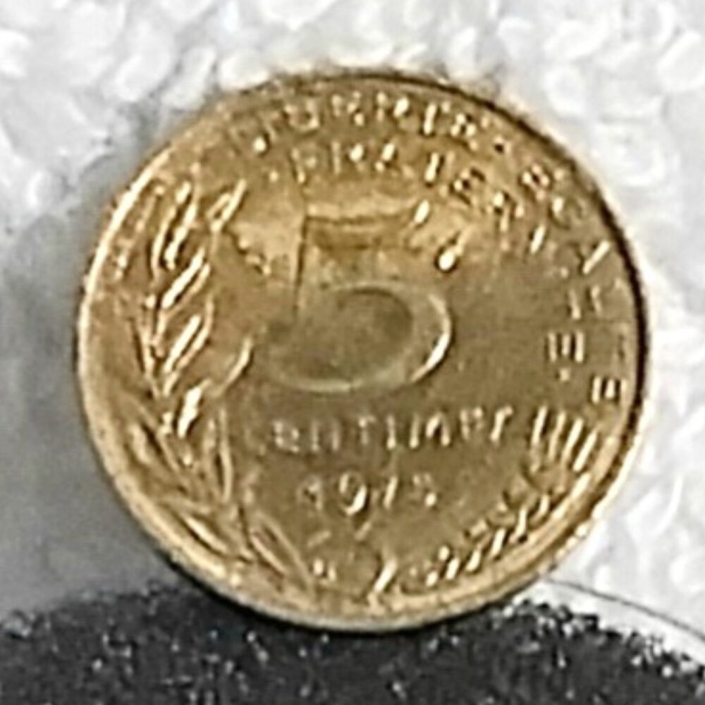 Circulated 1975 France 5 Centimes Liberte Egalite Fraternite... Coin!!